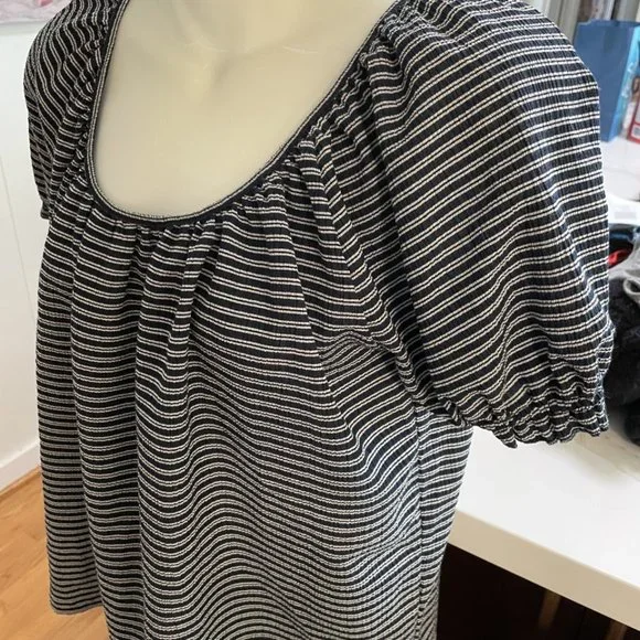Madewell blue and silver top. size Small, gently used - Picture 1 of 3